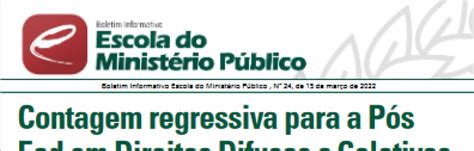 Boletim Informativo Escola Do Ministério Público Nº 24 De 15 De Março