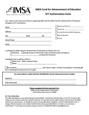 Fillable Online Imsa Fund For Advancement Of Education Fax Email Print