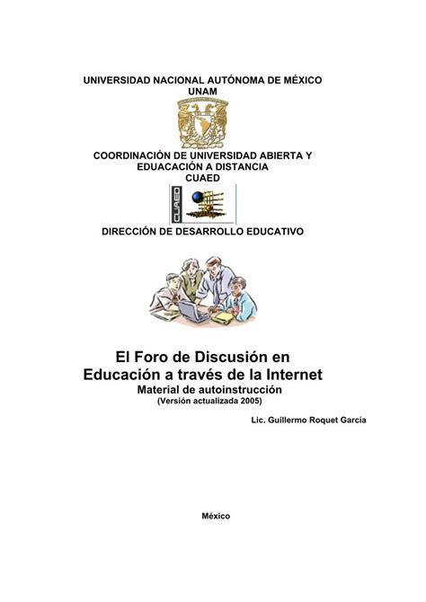 Pdf Foro De Discusi N Roquet Dione Cuaed Unam Mx Cursos Puel