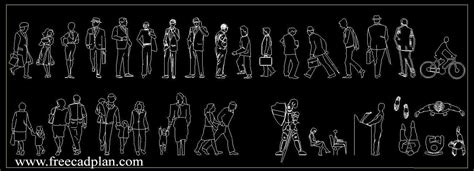 Modelo 2d Personas Para Autocad Dwg Cad Free Cad Plan