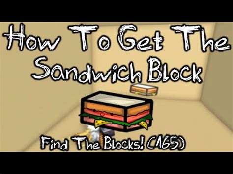 How To Get The NEW SANDWICH Block In Find The Blocks 165 ROBLOX