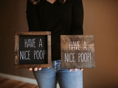 Have A Nice Poop Svg Bathroom Sign Svg Wood Sign Svg Funny Bathroom