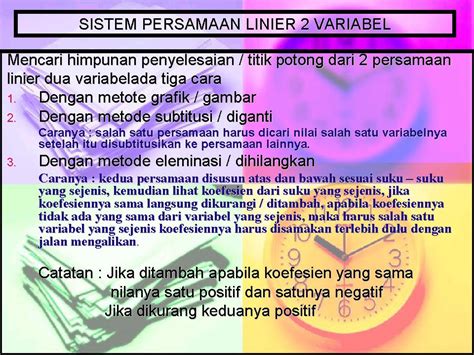 Matematika Kelas Viii Oleh Rumadi S Pd Sistem Persamaan Linier 2 Variabel Dan Contoh Metode Grafik