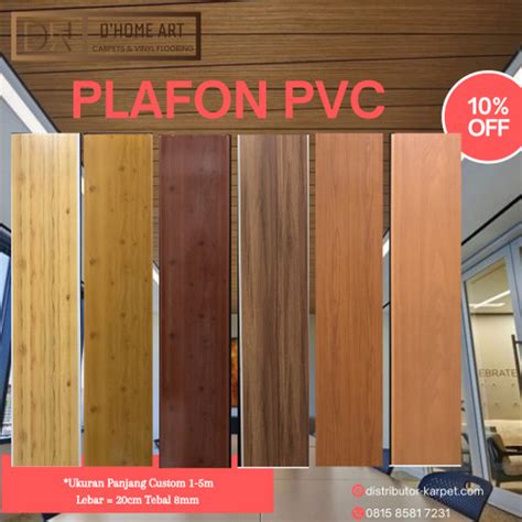 Jual Plafon PVC Motif Kayu Arni Plafon PVC Serat Kayu Lebar 20cm