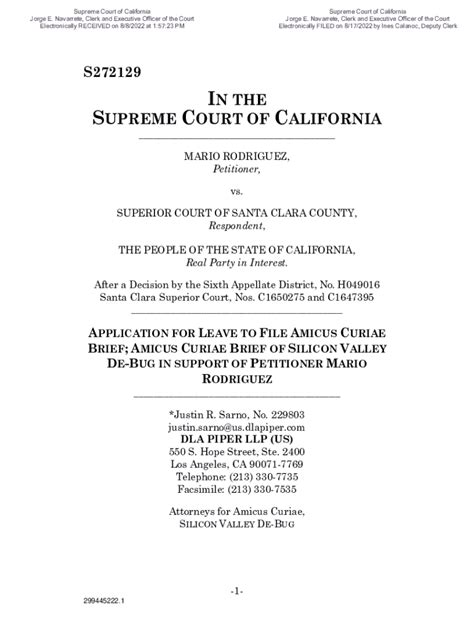 Fillable Online Amicus Curiae Brief Of Silicon Valley De Bug Fax Email