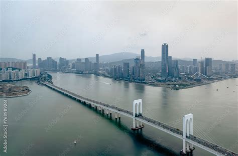 Fotografia Do Stock Macao March Th Aerial View Of Sai Van