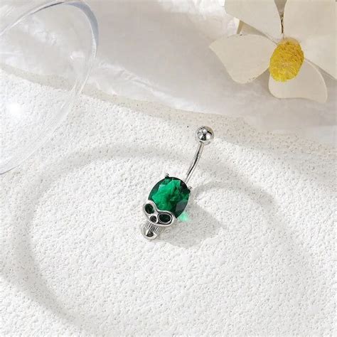 Aoxiang Pcs Crystal Belly Button Rings Surgical Steel Heart Navel