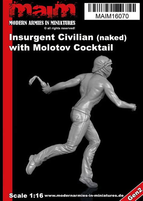 Insurgent Civilian Naked With Molotov Grenade Der