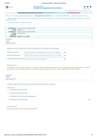 Cuestionario Mdc Revision Del Intento Pdf
