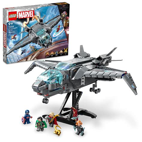 LEGO Marvel The Avengers Quinjet 76248, Spaceship Building Toy Set with ...