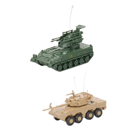 2x 1:72 Scale Tank Model Collectible Vehicle Tank Model Toy DIY ...