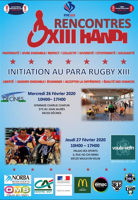 Cap sur la 6ème édition des rencontres XIII handi OMS Vaulx en Velin