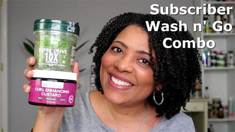 Trying My Subscribers Wash N Go Combo Obia Curl Enhancing Custard