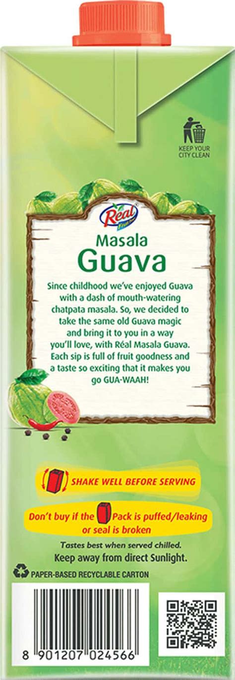 Buy Real Fruit Power Masala Guava Juice L Online Get Upto Off At