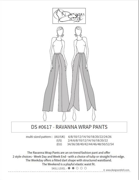 Ravanna Wrap Pants Sewing Pattern Pdf Designer Stitch