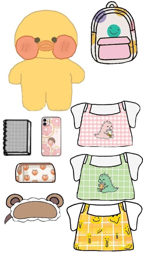 Paper Duck In 2024 Paper Dolls Clothing Hello Kitty Colouring Pages Paper Doll Template