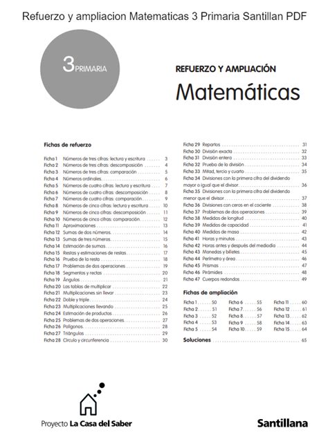 Ejercicios Y Problemas Matematicas Primaria Santillana Pdf