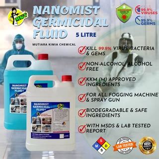 Mkt L Fogging Liquid Disinfectant Sanitiser Sanitizer Nanomist Nano