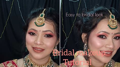 Trendy Bridal Makeup Tutorials 💄red Gold An Green Themed Bridal Makeu😍