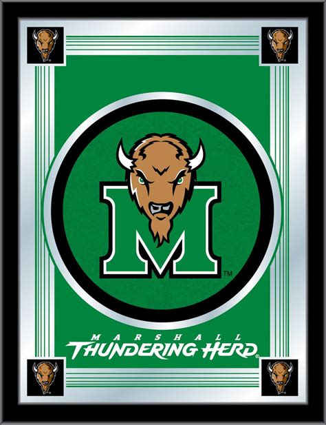 Marshall Thundering Herd Logo Wall Mirror