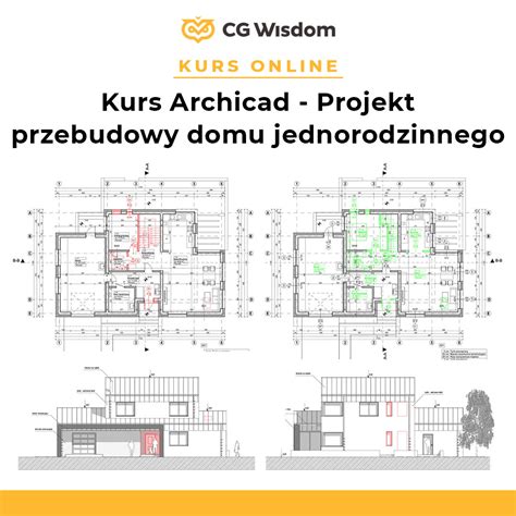 ᐈ Kurs Archicad Projekt przebudowy domu jednorodzinnego kurs wideo