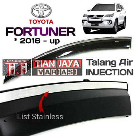 Jual Talang Air Mobil Toyota New Fortuner Up Model Injection List