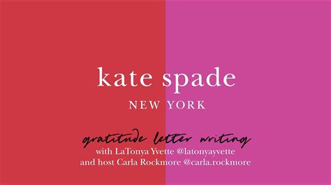 The Kate Spade New York Townhouse Letter Writing Livestream Youtube