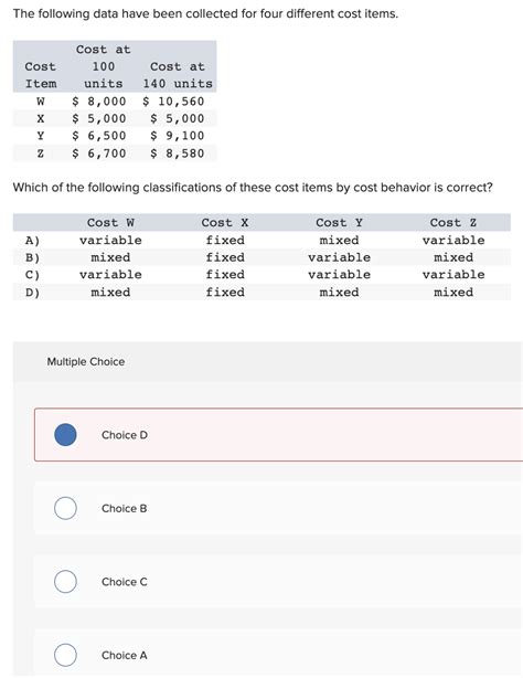 Solved The Following Data Have Been Collected For Four Chegg