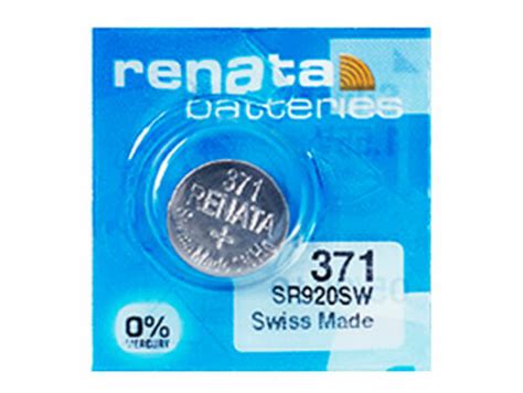 Renata Pila Batteria Orologio Mercury Free Silver Oxide Sr Sw