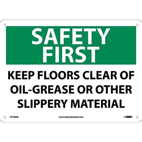 Safety First Keep Floors Clear Sign Sf166ab