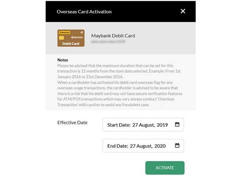 Cara Aktifkan Kad Debit Maybank Maybank U