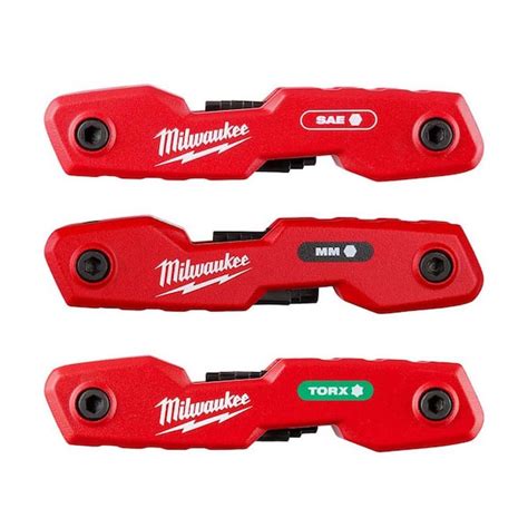 Milwaukee Sae Metric Torx Folding Hex Key Set Piece