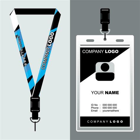 Lanyard Template Design For Company Purposes And More 23709275 Vector