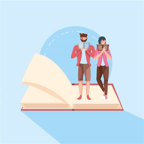 70 Young Couple Reading Book Stock Illustrations Royalty Free Vector