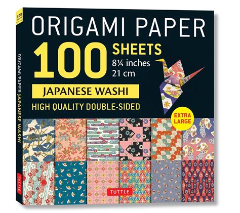 Origami Paper 100 Sheets Japanese Washi 8 1 4 21 Cm Extra Large