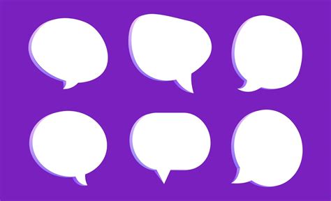 3d Purple Speech Bubble Chat Icon Collection Set Poster And Sticker Concept Banner Concept Of