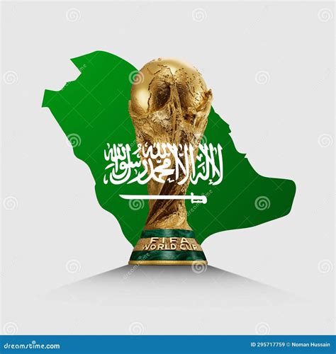 Fifa World Cup 2034 Host Saudi Arabia With Trophy Editorial Stock Image