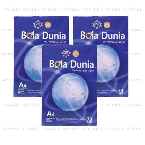 KERTAS BOLA DUNIA HVS A4 70GR