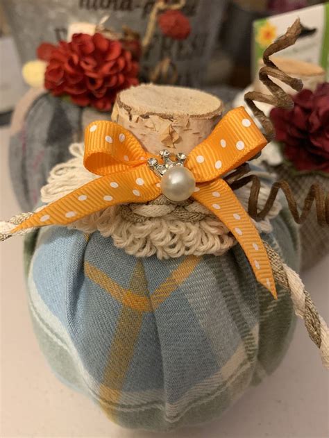 Fabric Covered Dollar Tree Pumpkin