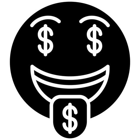 Premium Vector Money Mouth Face Vector Illustration Style