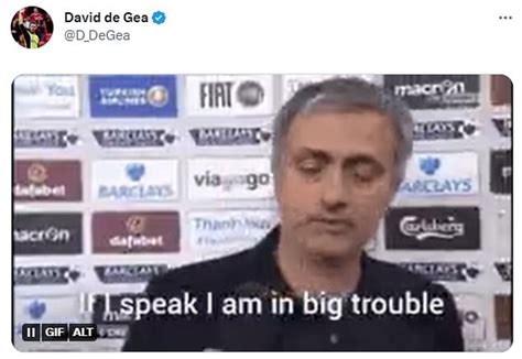 De Gea Posts Meme Of Ex Man United Boss Jose Mourinho After Casemiro S Red Card — All Football App