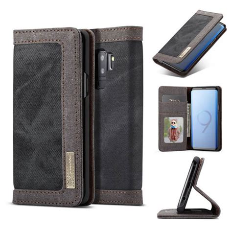 Caseme Samsung Galaxy S9 Plus Canvas Magnetic Flip Wallet Case