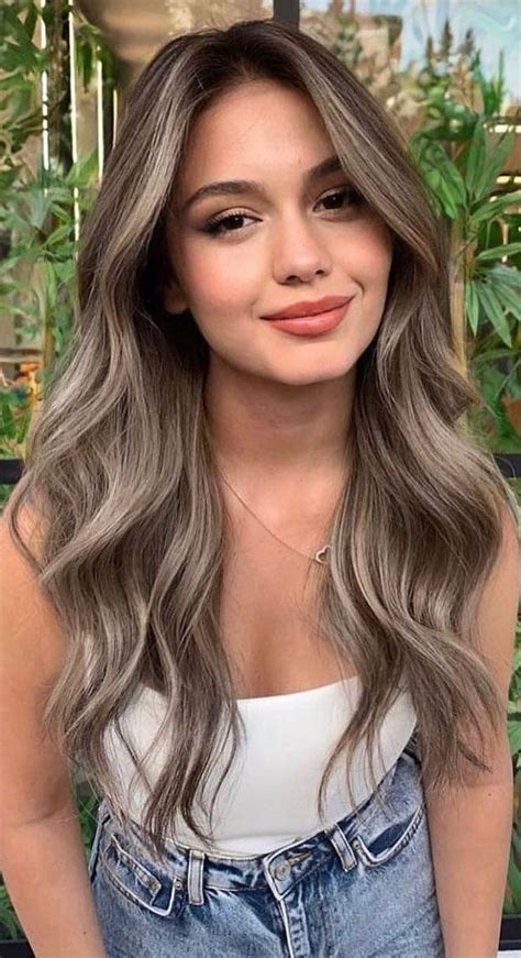 50 Trendy Hair Colour For Every Women Smokey Ash Blonde Brunette