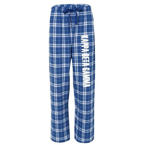 Kappa Beta Gamma Flannel Pants Kbg Sorority Sleepwear Loungewear