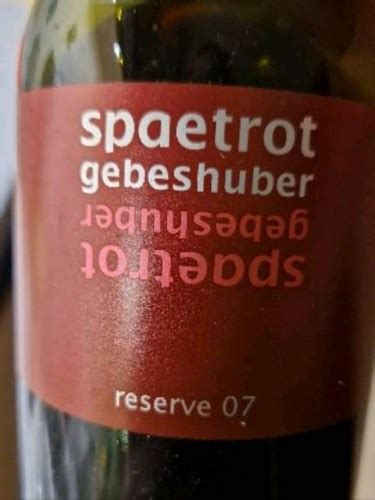 Spaetrot Gebeshuber Reserve Rot Vivino Us