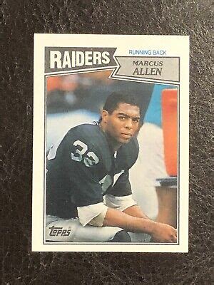 1987 Topps Football Marcus Allen 215 NM MT HOF Oakland Raiders EBay