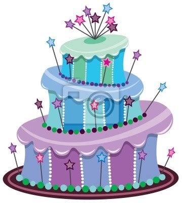 Vector Big Birthday Cake Posters For The Wall Posters Topping