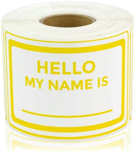 Buy Hello My Name Is Stickers Identification Introduction Badge Labels