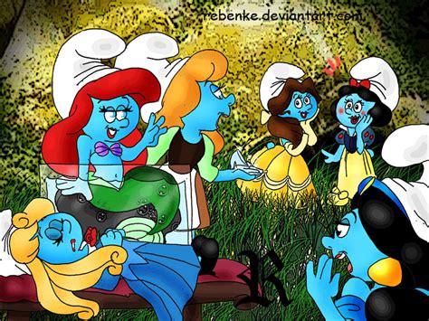 princesses Smurfs by rebenke on DeviantArt