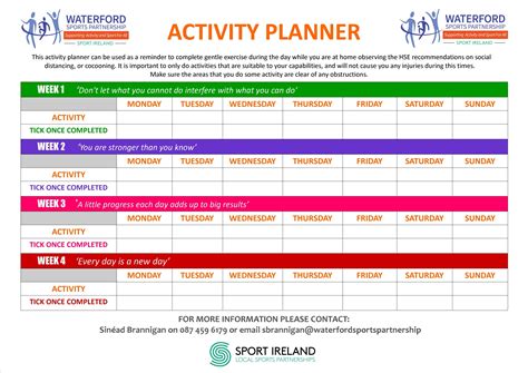 Cocooning Download Our Activity Planner Waterford Sports Partnership Ireland